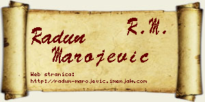 Radun Marojević vizit kartica